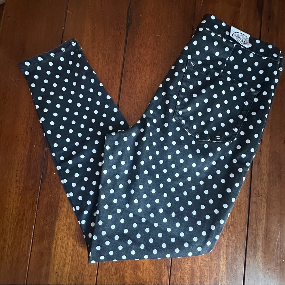 Black and White SO Skinny Ankle Black and White Polka Dot Jegging 13